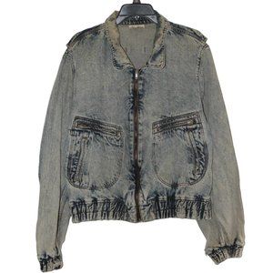 Vintage 80's/90's Urban Equipment Acid wash distressed Jean Jacket made of 100%